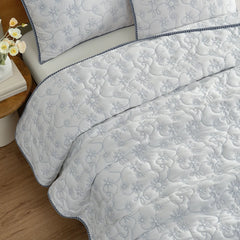 Home Botanic Quilt Set King - SNOW / LILAC HINT