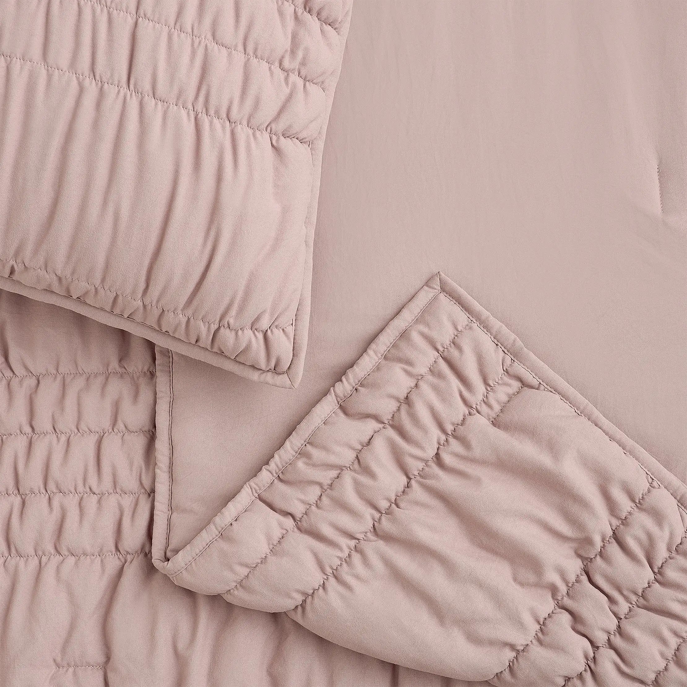 Home Devon Tide Quilt Set F/Q - ROSEWOOD