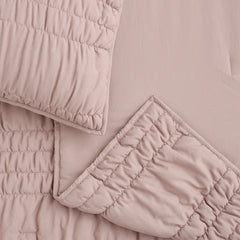 Home Devon Tide Quilt Set F/Q - ROSEWOOD