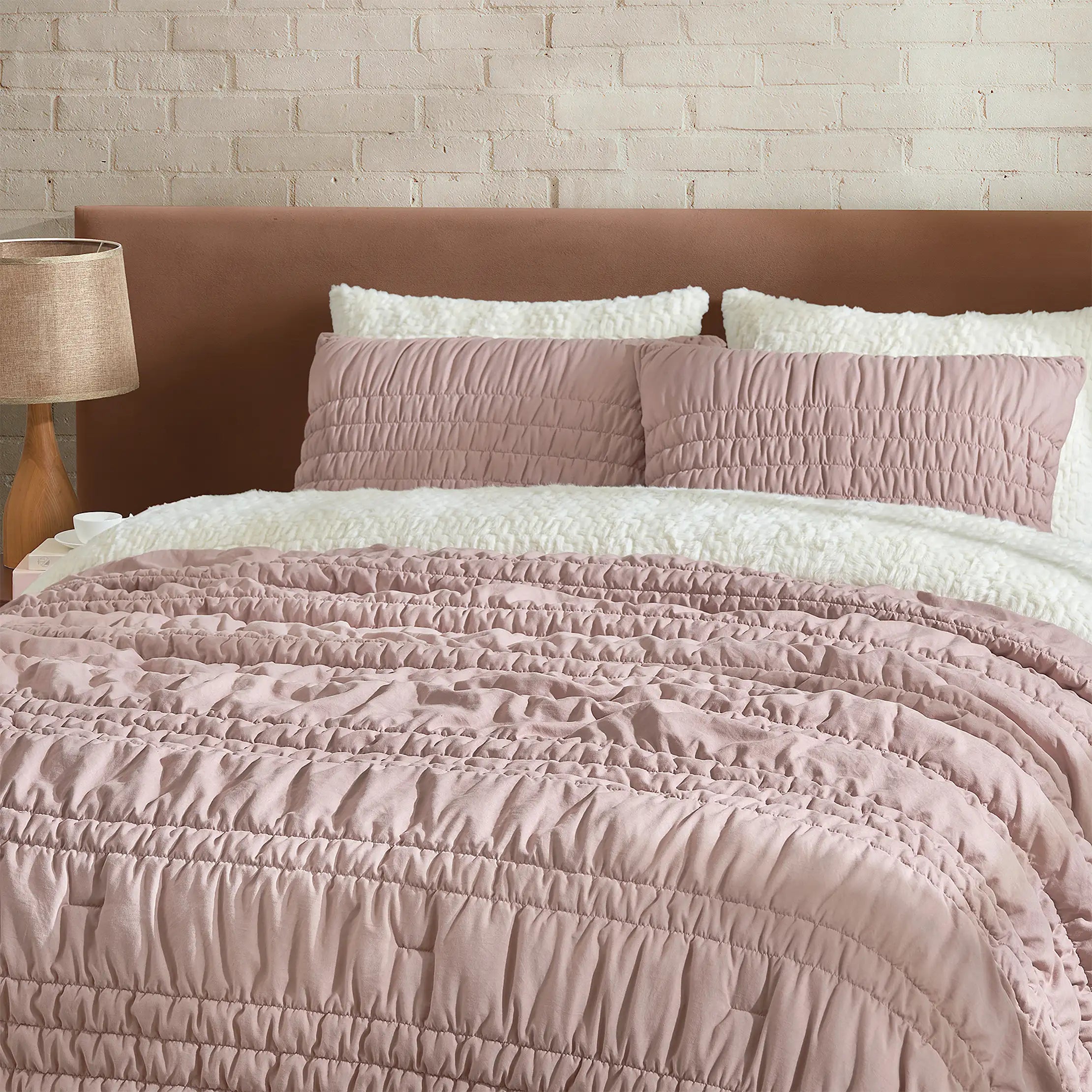 Home Devon Tide Quilt Set F/Q - ROSEWOOD