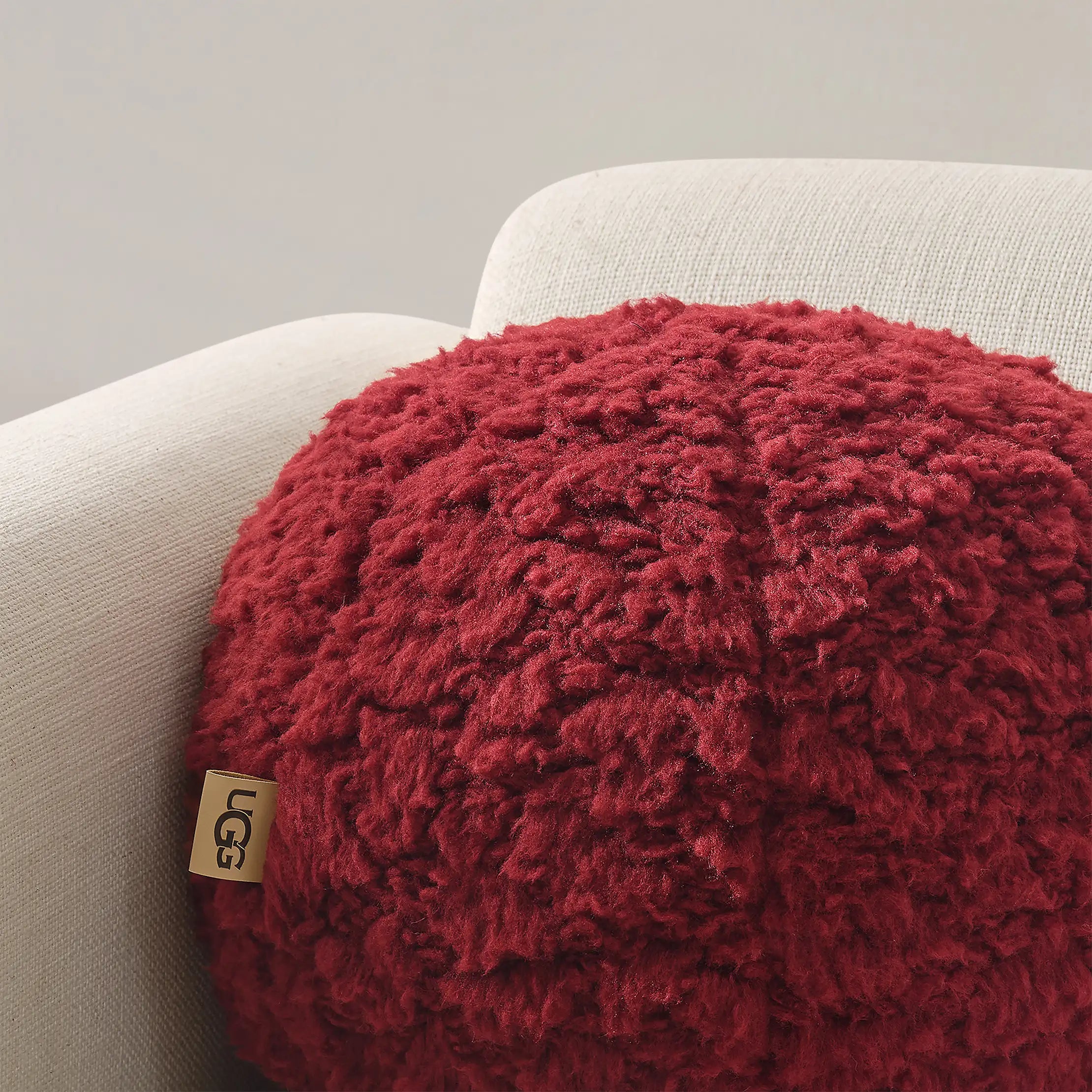 Home Shira Puff Pillow 14" - COFFEE BERRY