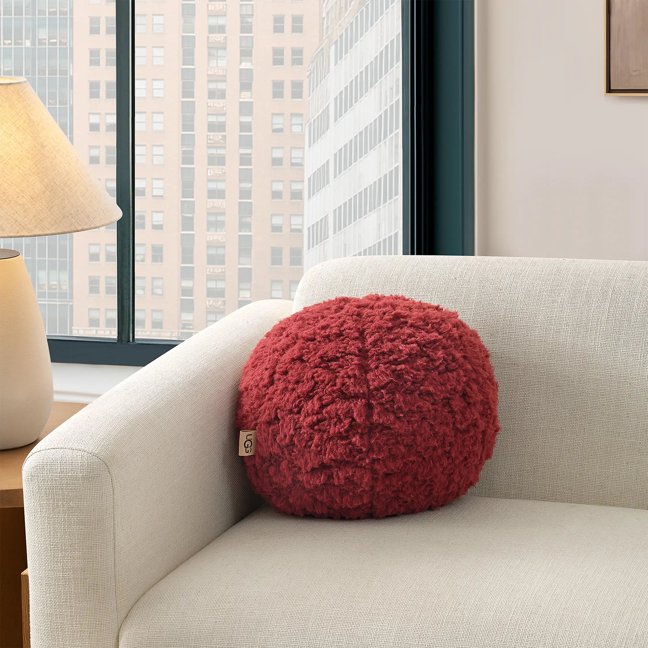 Home Shira Puff Pillow 14" - COFFEE BERRY