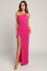 Keeper of My Heart Black One-Shoulder Maxi Dress