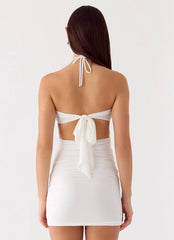 Poetry Mini Dress - White