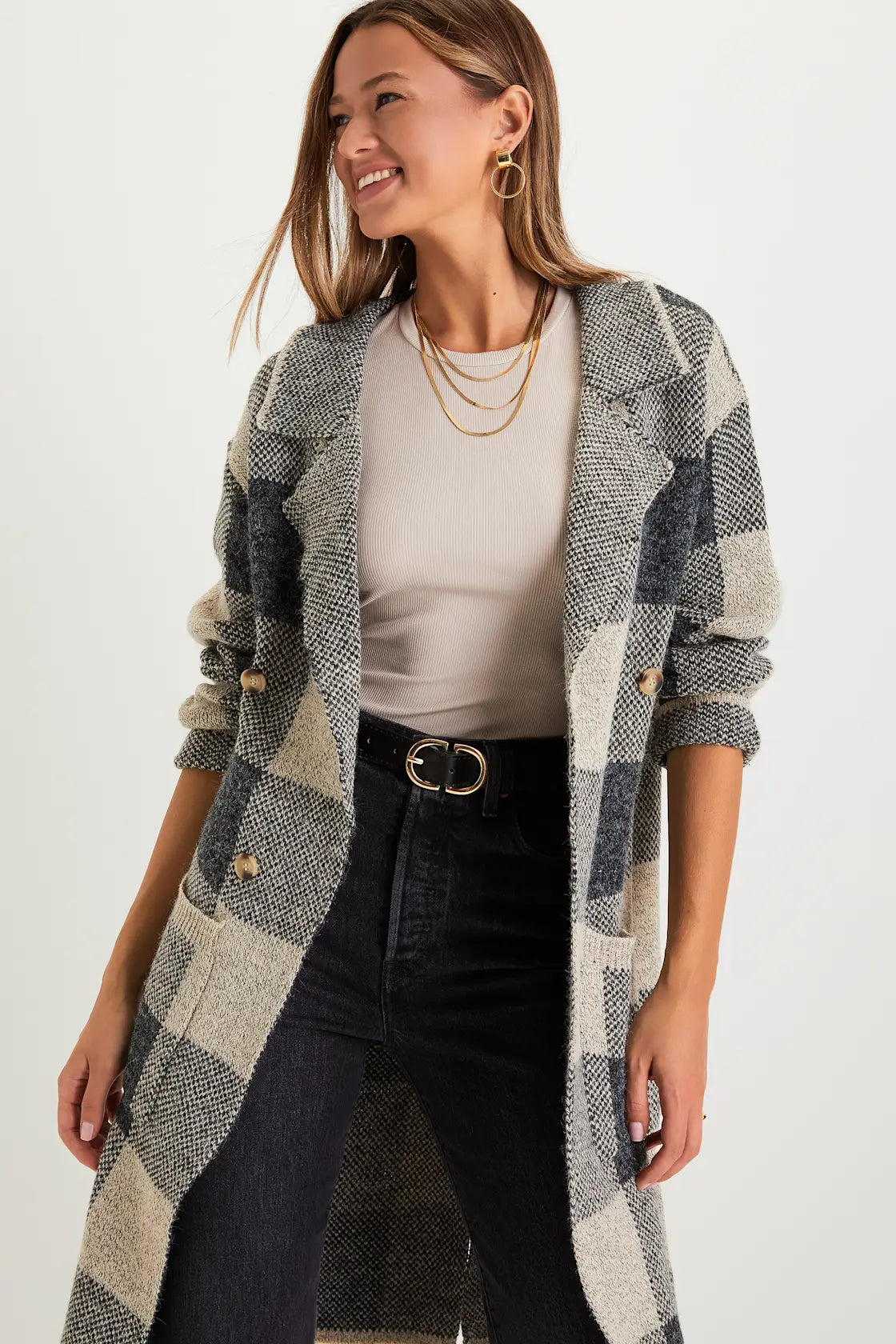 Cuddle Club Beige Marled Long Sleeve Coatigan