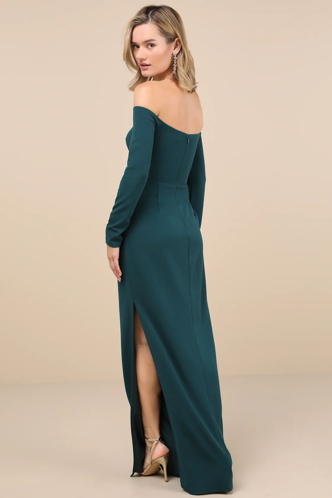 Stunning Excellence Black Off-the-Shoulder Maxi Dress