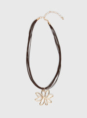 Sylvee Pendant Necklace Brown / Gold