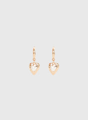 Live In Reality Heart Earrings Gold