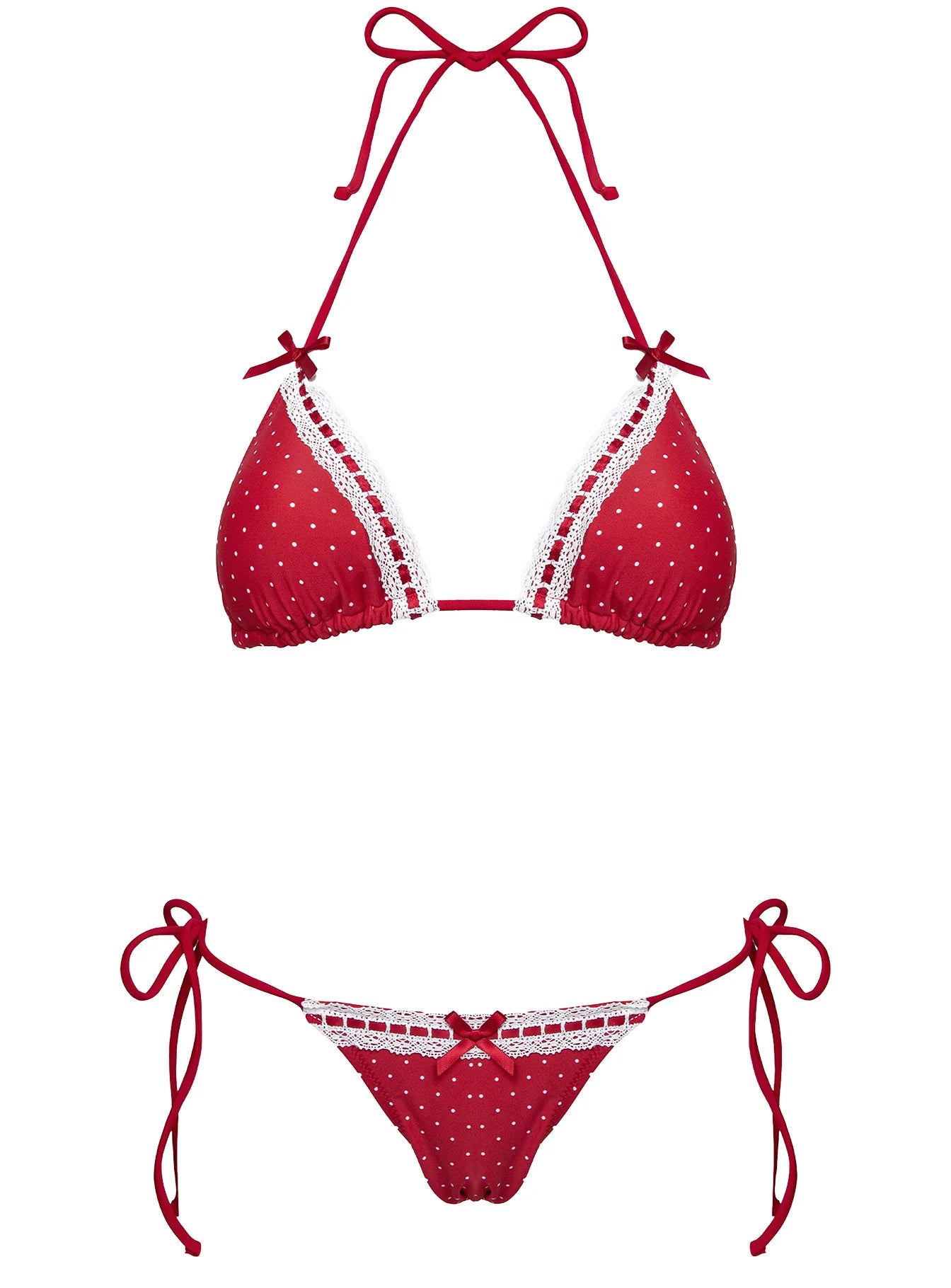 Crispy Bikini Bottoms Red Polka