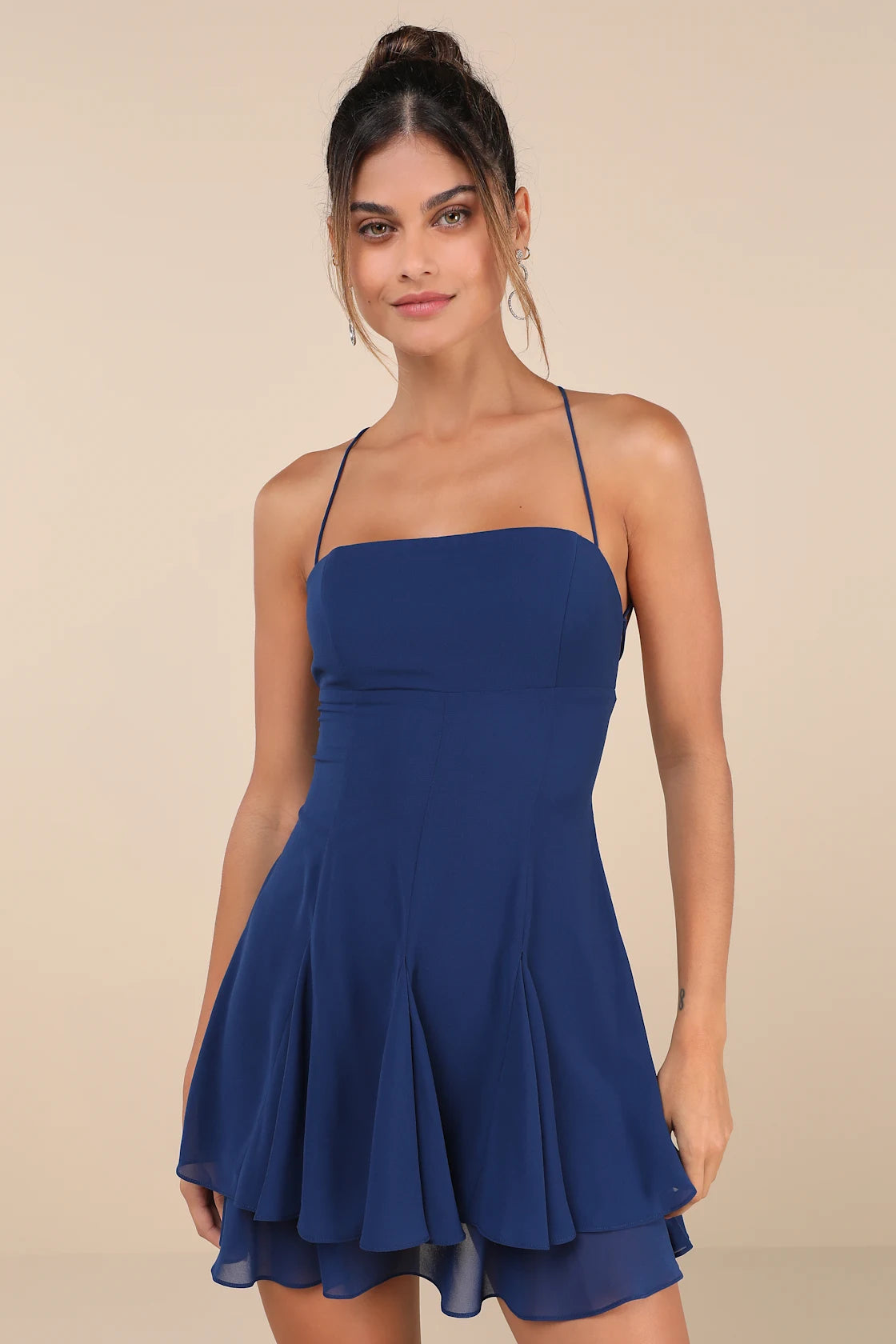 Perfected Sweetness Green Pleated Tiered Mini Dress