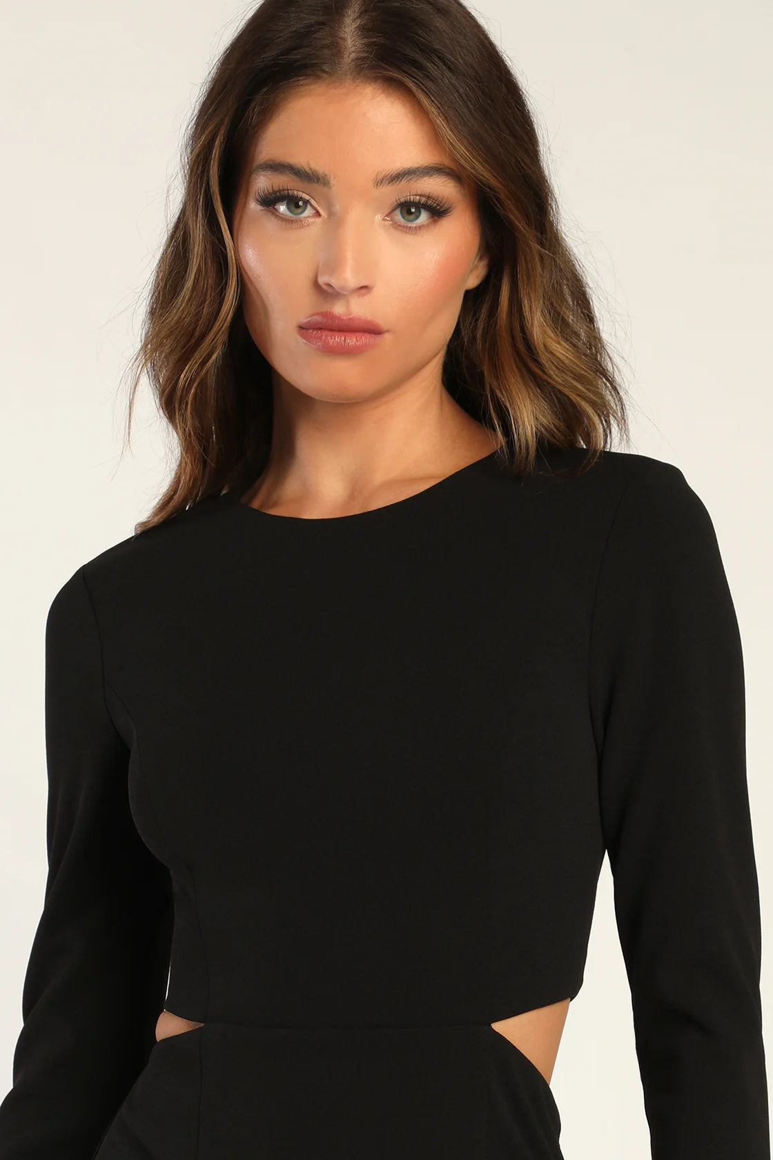 Going for the Wow Emerald Green Long Sleeve Cutout Maxi Dress