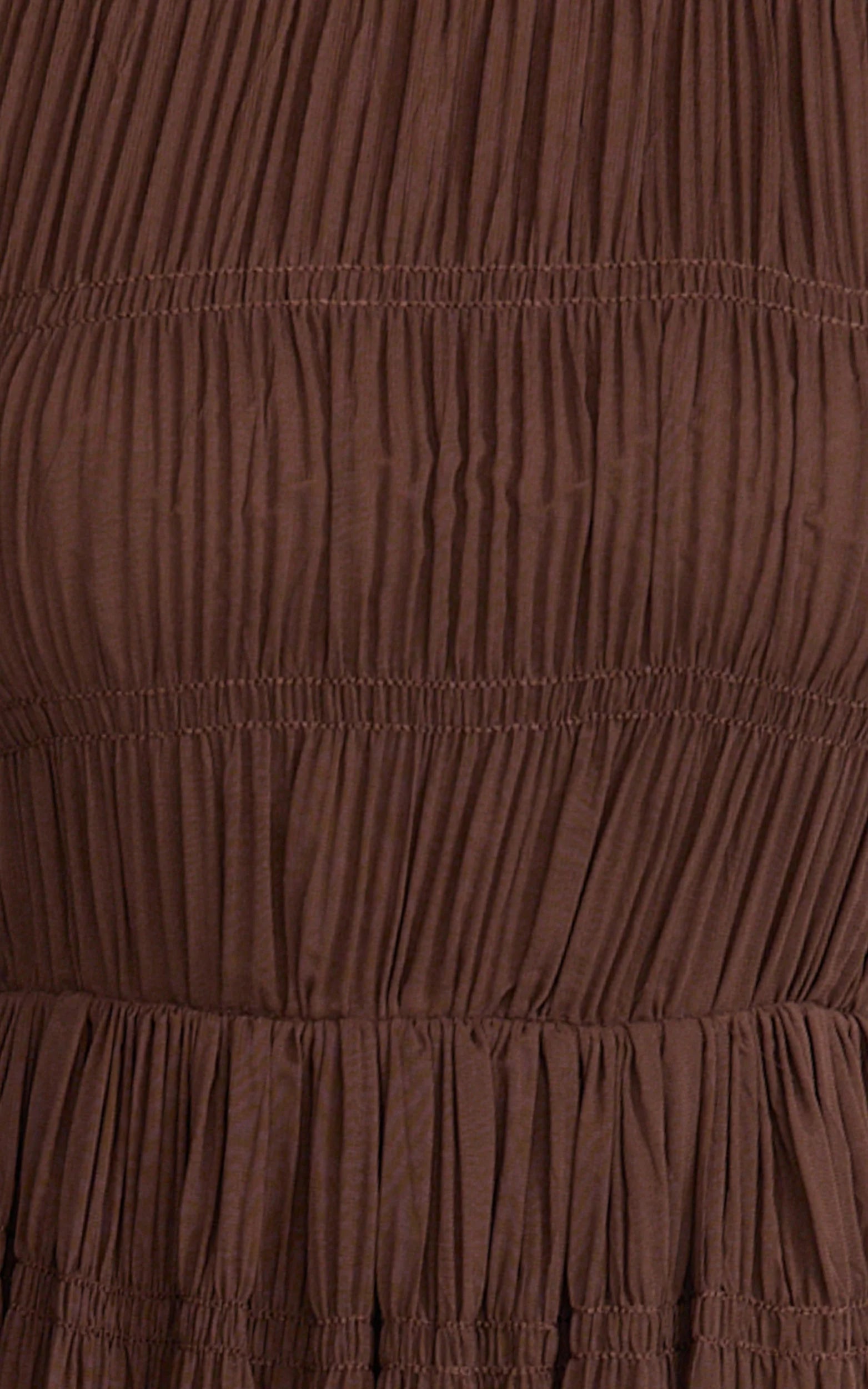 Paloma Maxi Dress - Ruched Shift Dress in Chocolate