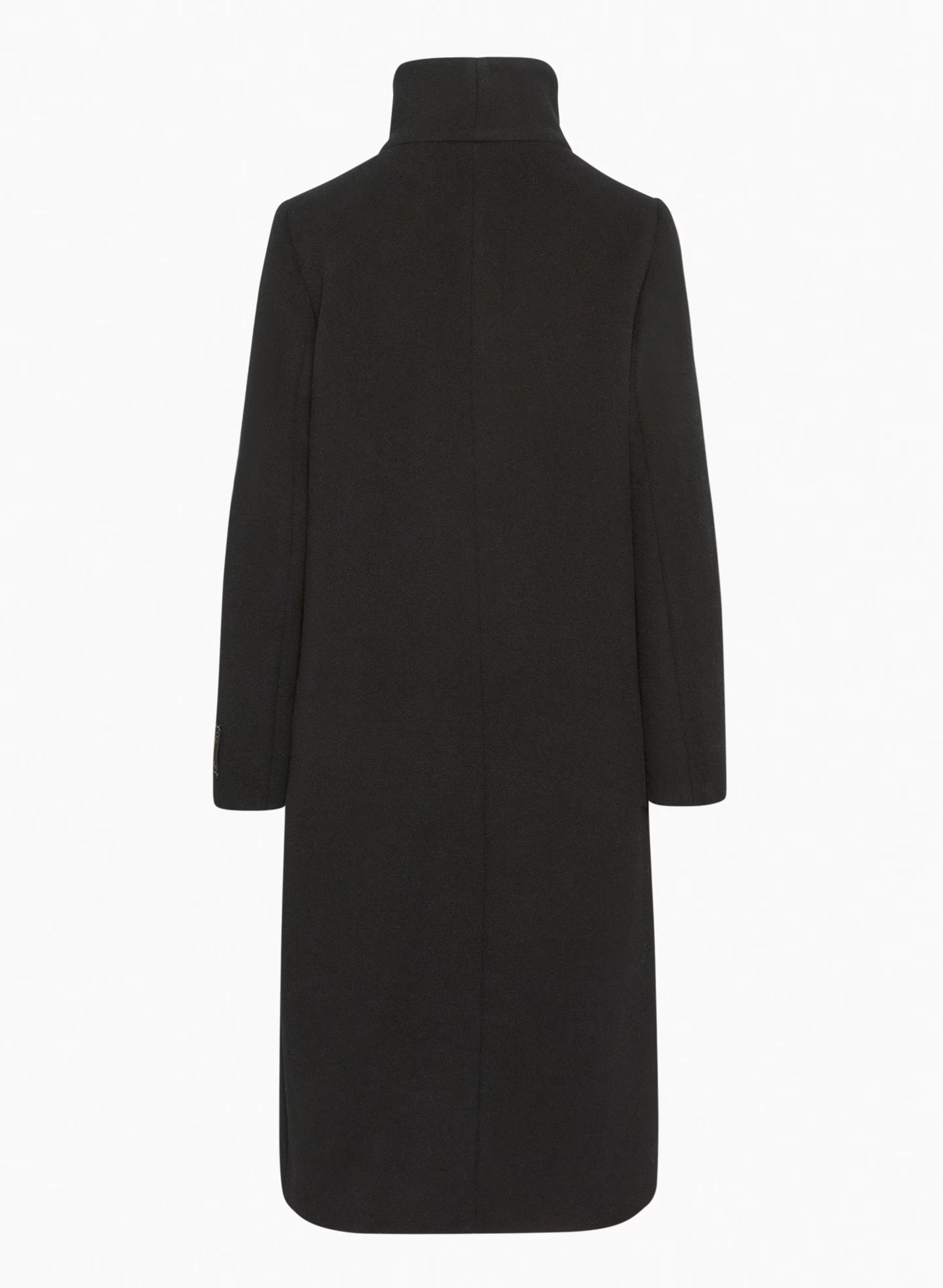 The Cocoon Long Coat - Wool Cashmere - BLACK