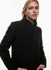 The Cocoon Long Coat - Wool Cashmere - BLACK