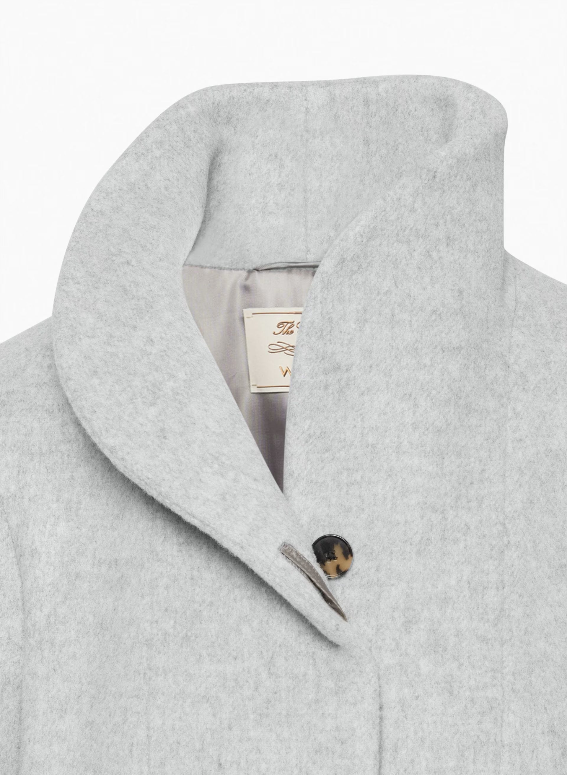 The Cocoon Long Coat - Wool Cashmere - HEATHER LIGHT GREY
