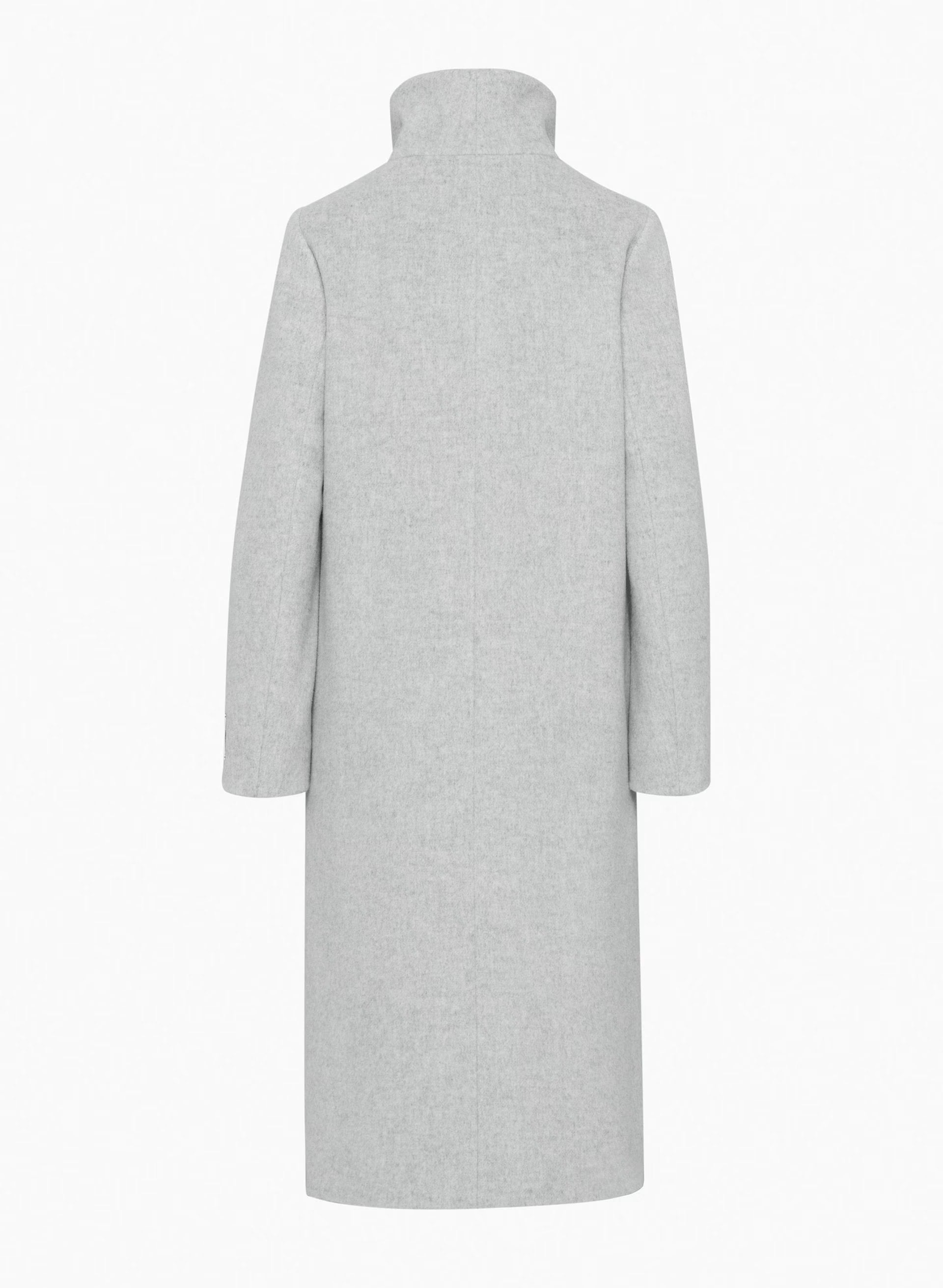 The Cocoon Long Coat - Wool Cashmere - HEATHER LIGHT GREY