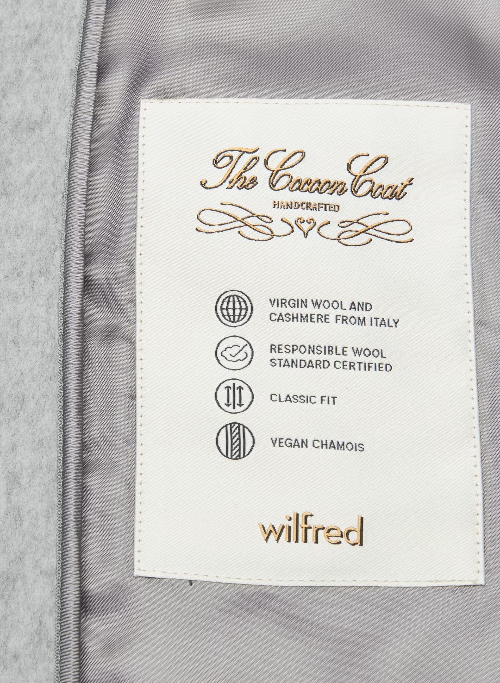 The Cocoon Long Coat - Wool Cashmere - HEATHER LIGHT GREY