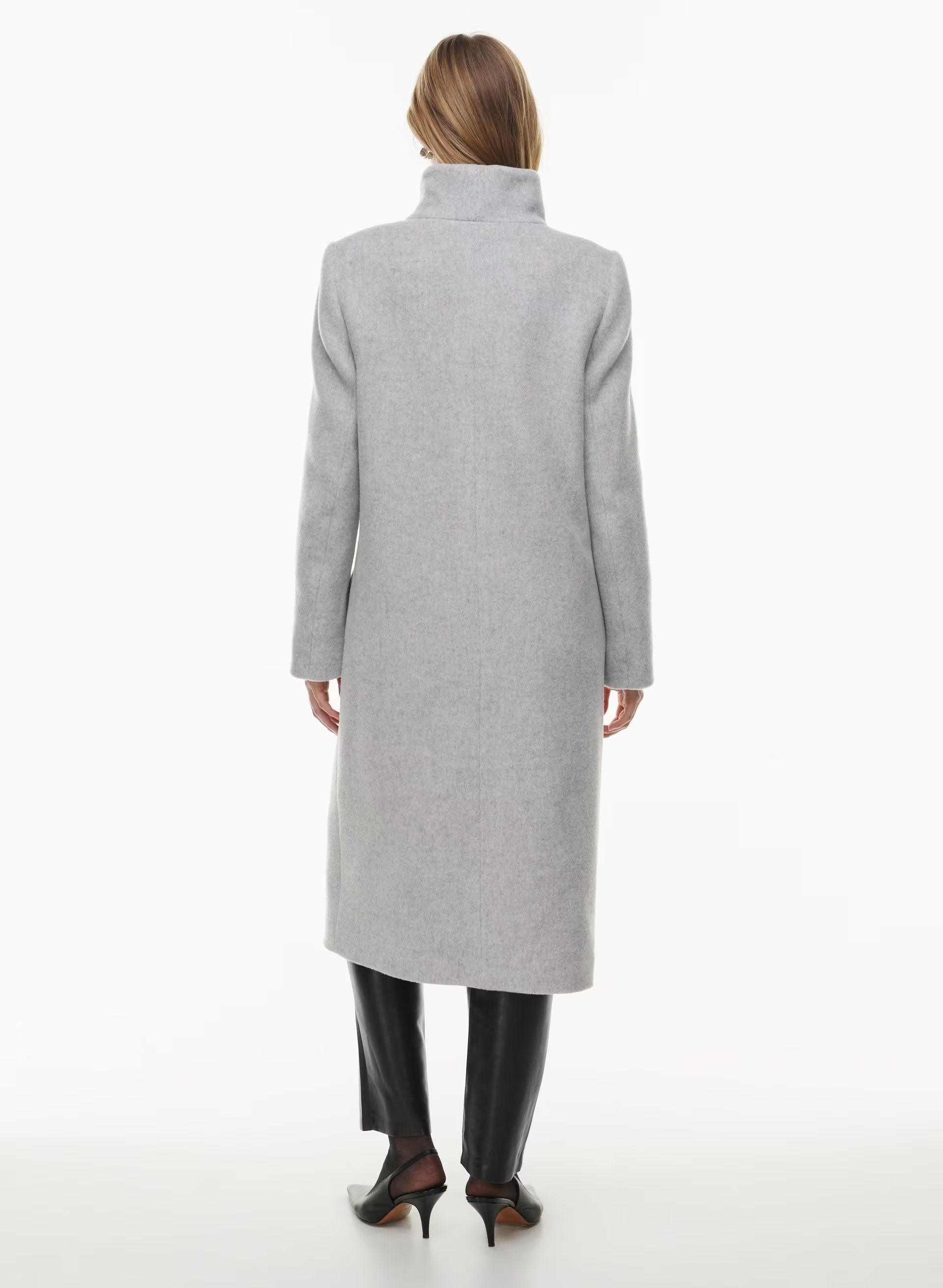 The Cocoon Long Coat - Wool Cashmere - HEATHER LIGHT GREY
