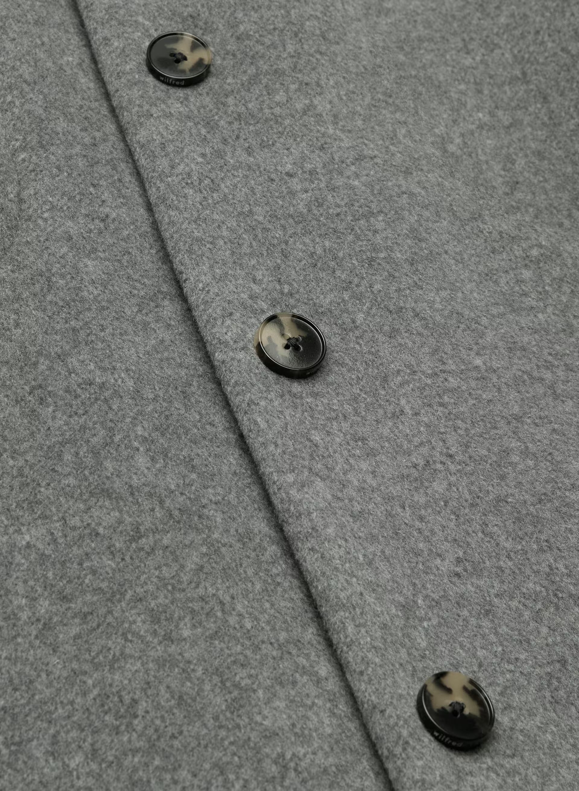 The Cocoon Long Coat - Wool Cashmere - HEATHER DARK GREY