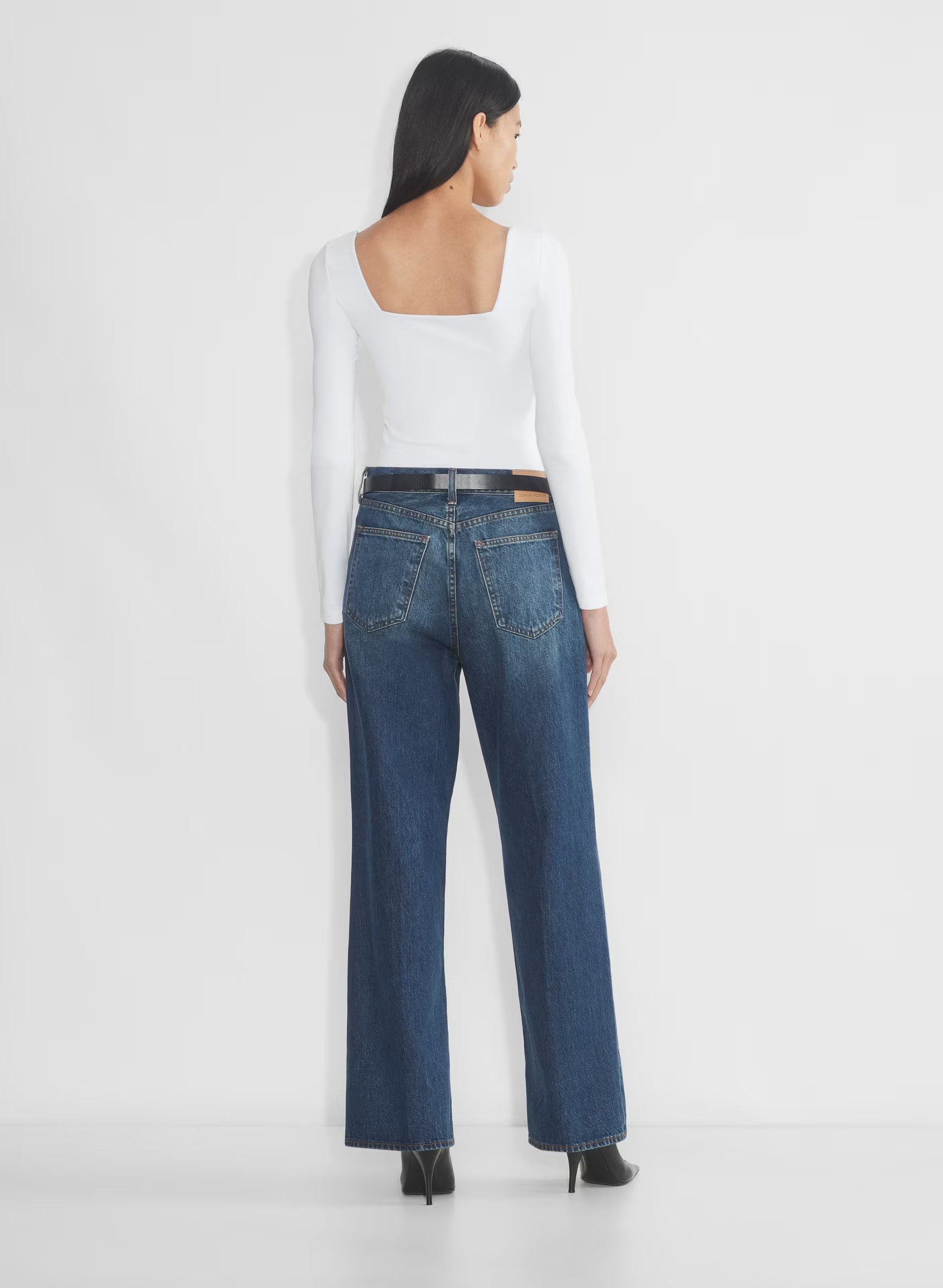 Original Contour Squareneck Hip Longsleeve - BRIGHT WHITE