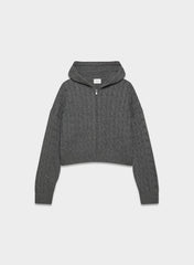 Octavia Zip Hoodie - HEATHER CHARCOAL