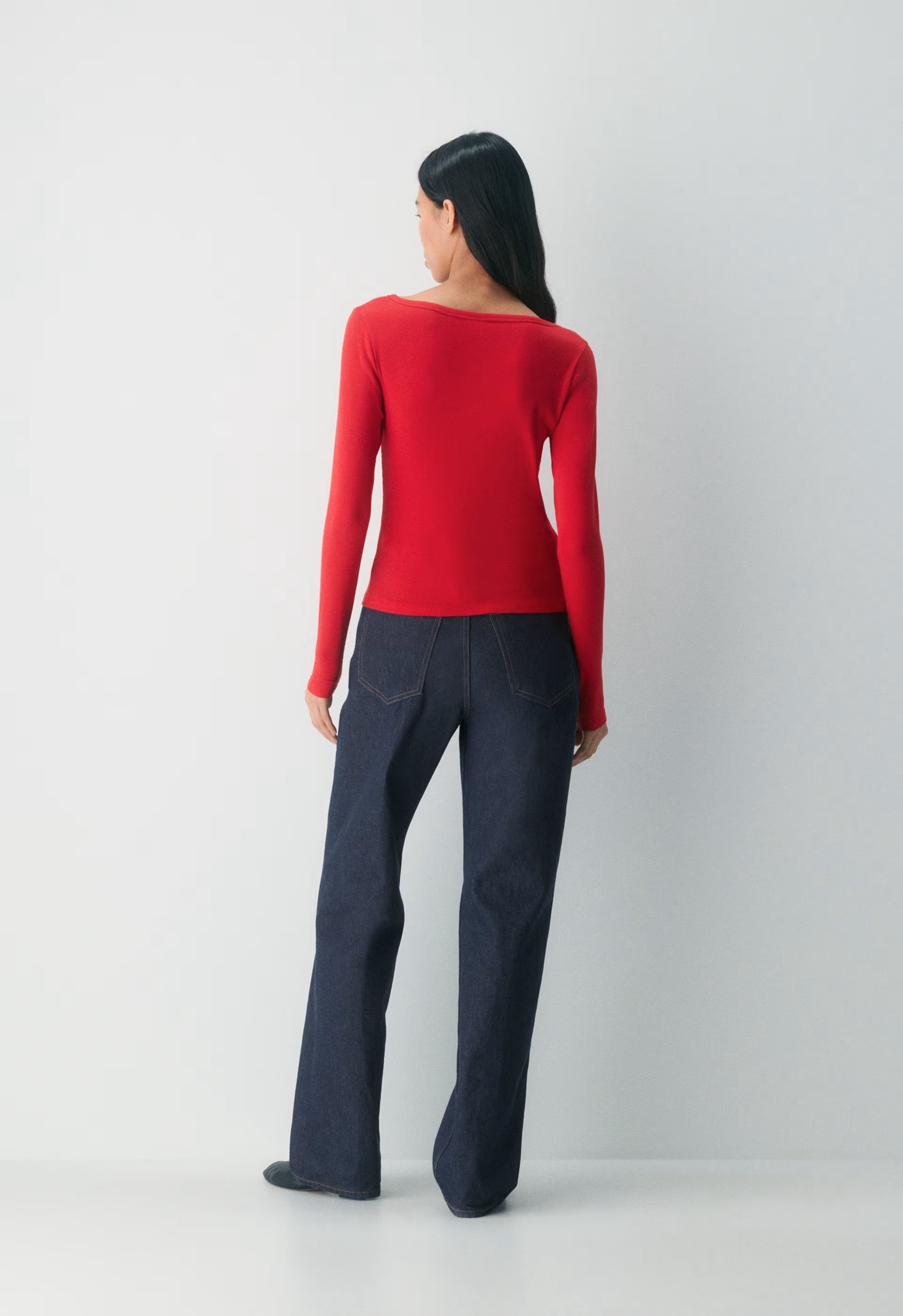 HomeStretch™ Rib Acoustic Henley - FLASHING RED