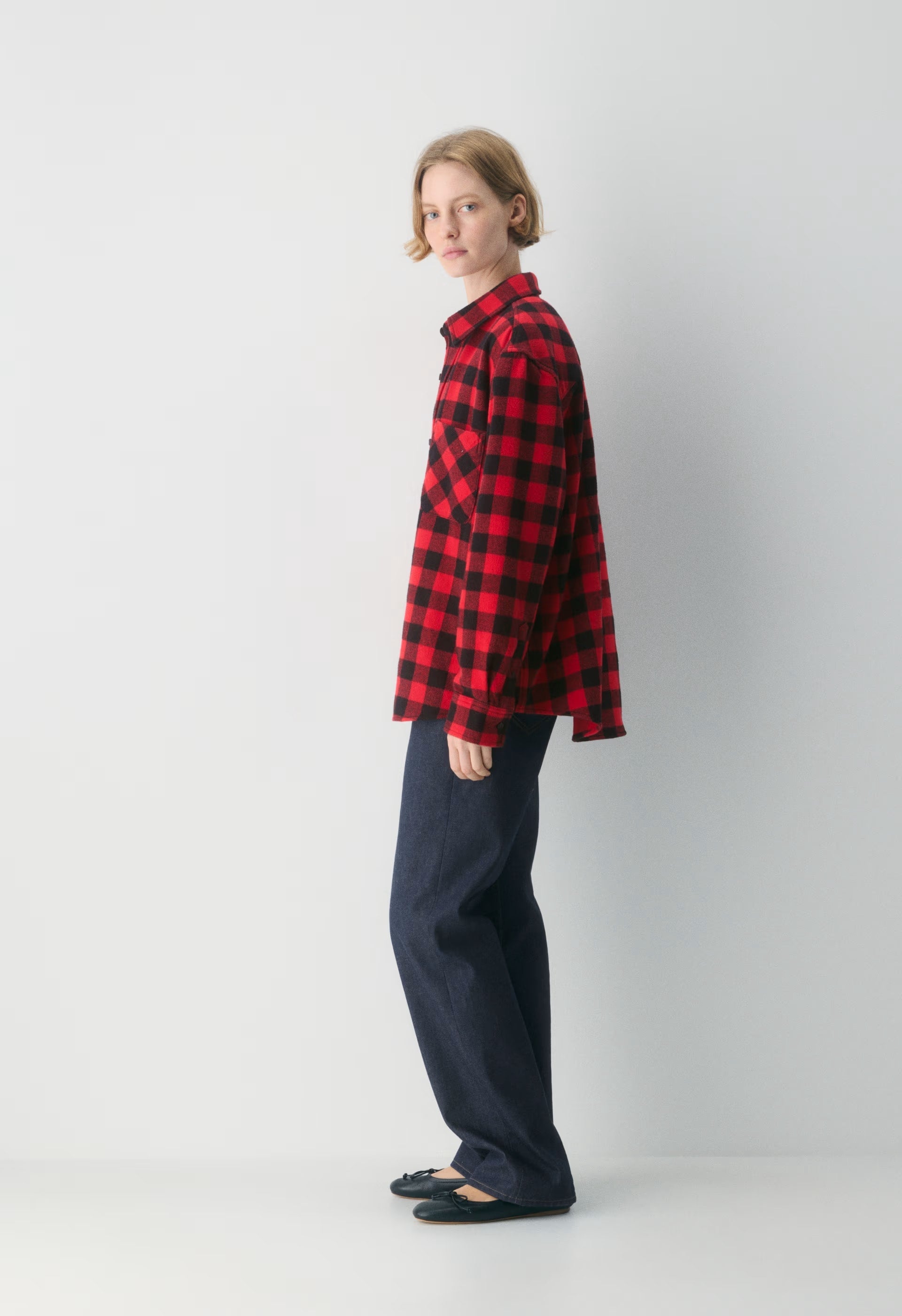 Radcliff Shirt - PLUTO CHK BLK/FLSH RD