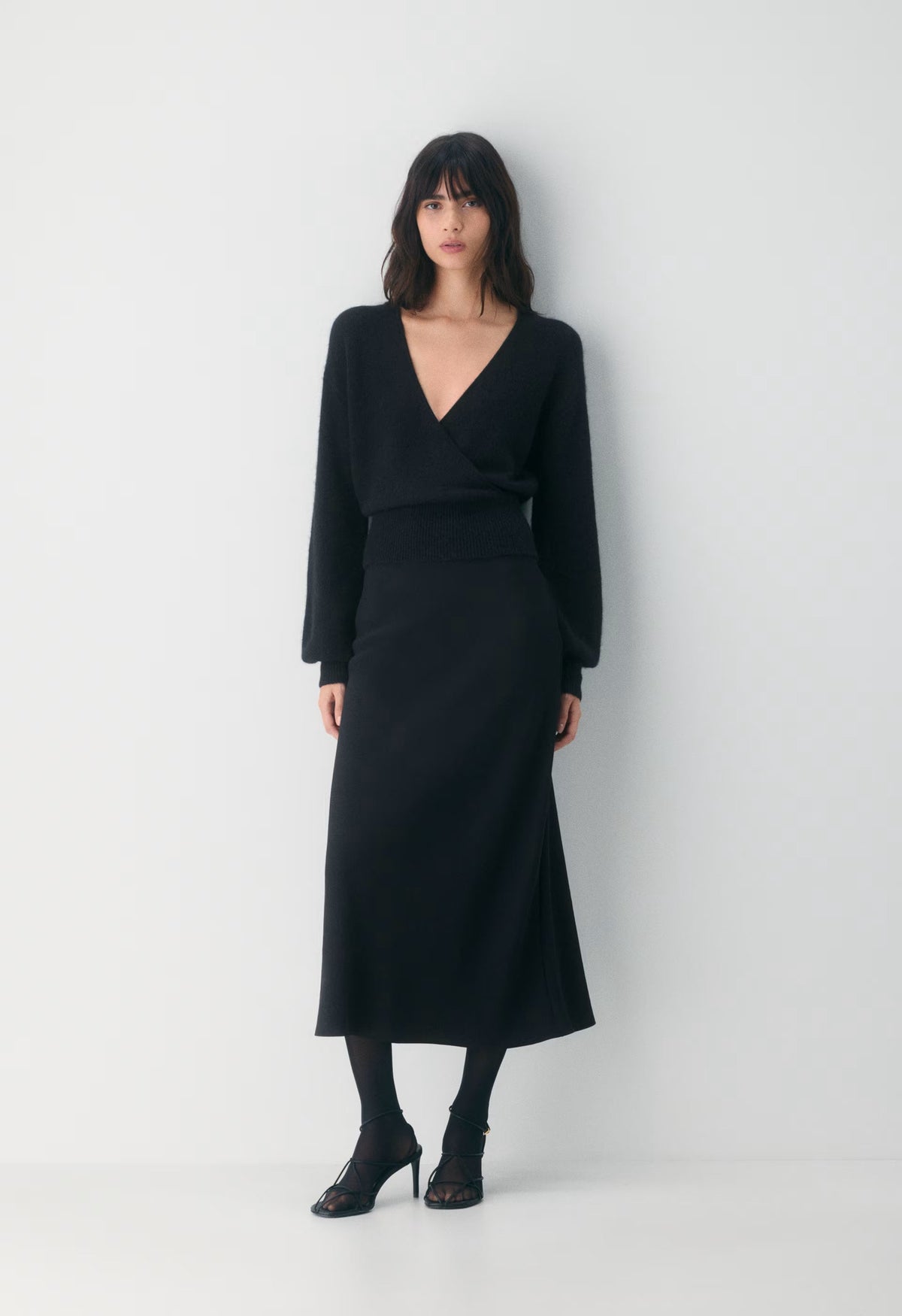 SoftSpoke™ Dear Wrap Sweater - BLACK