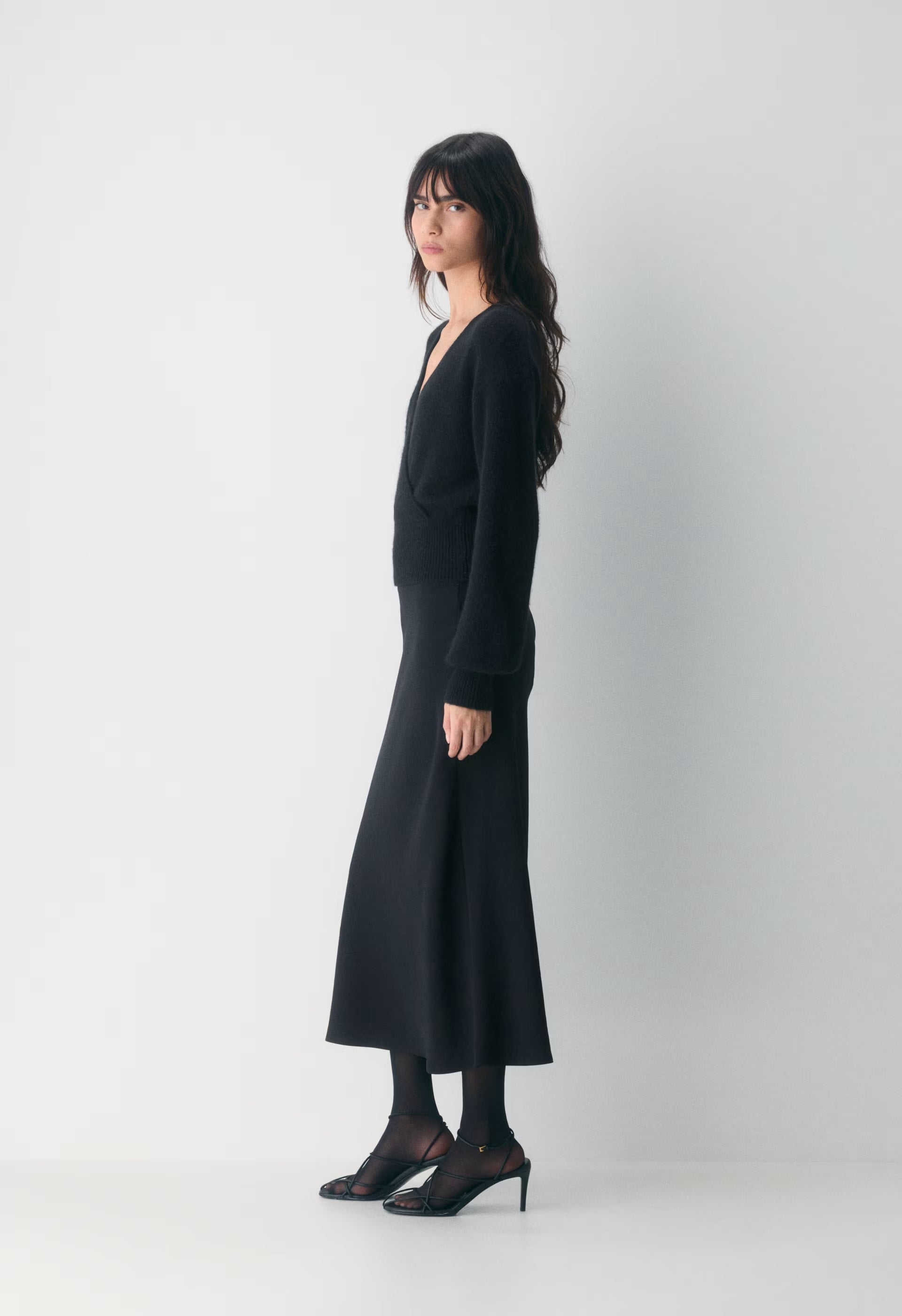 SoftSpoke™ Dear Wrap Sweater - BLACK