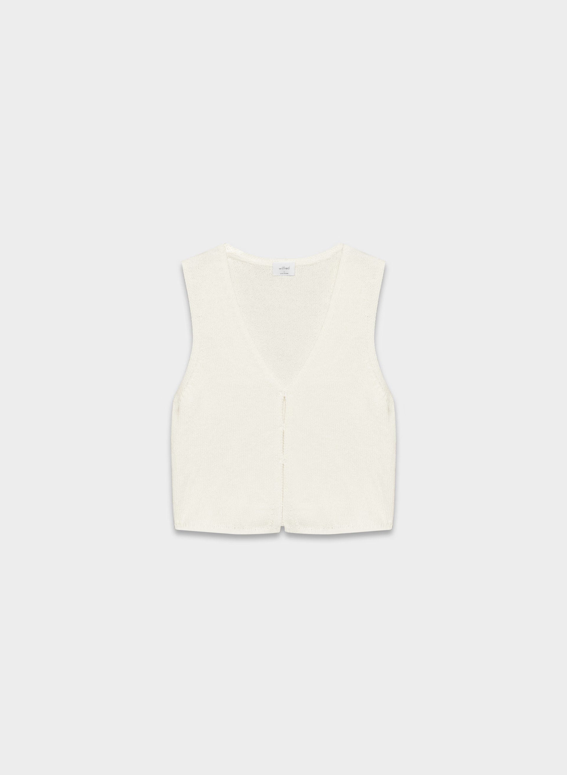 Basque Sweater Vest - LIGHT BIRCH