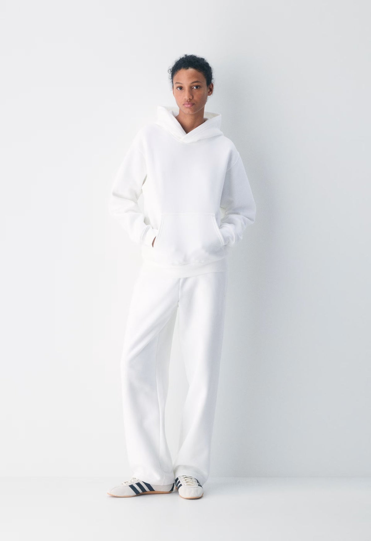Cozy Sweatfleece Perfect Hoodie - WHITE