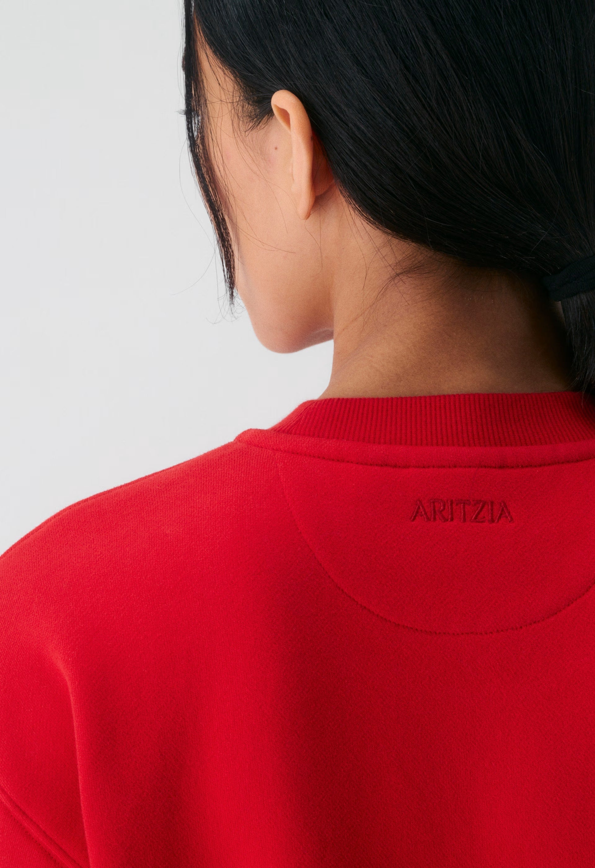 Cozy Sweatfleece Perfect Crew Sweatshirt - FLASHING RED