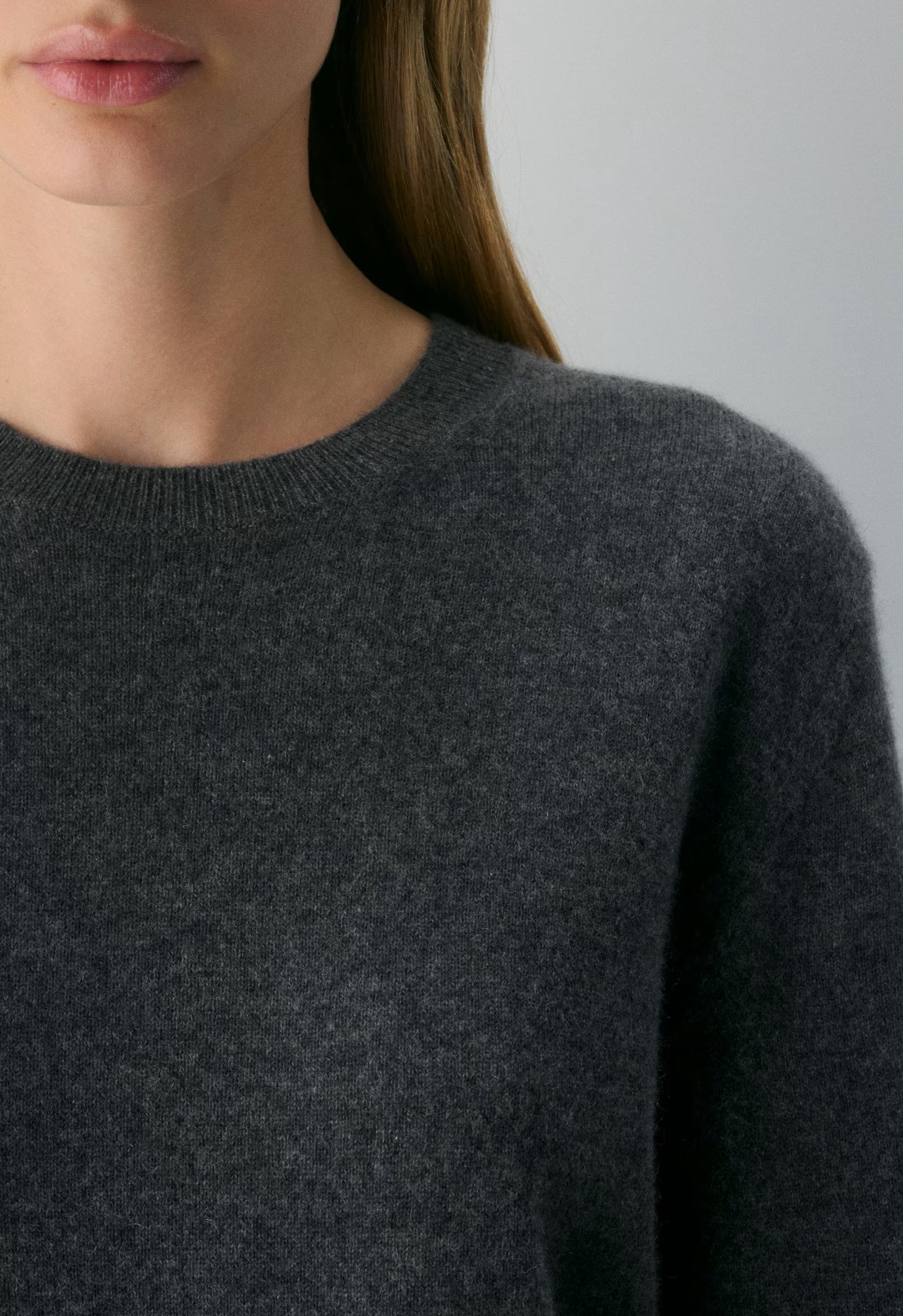Bare Cashmere Bloor Sweater - HEATHER CHARCOAL