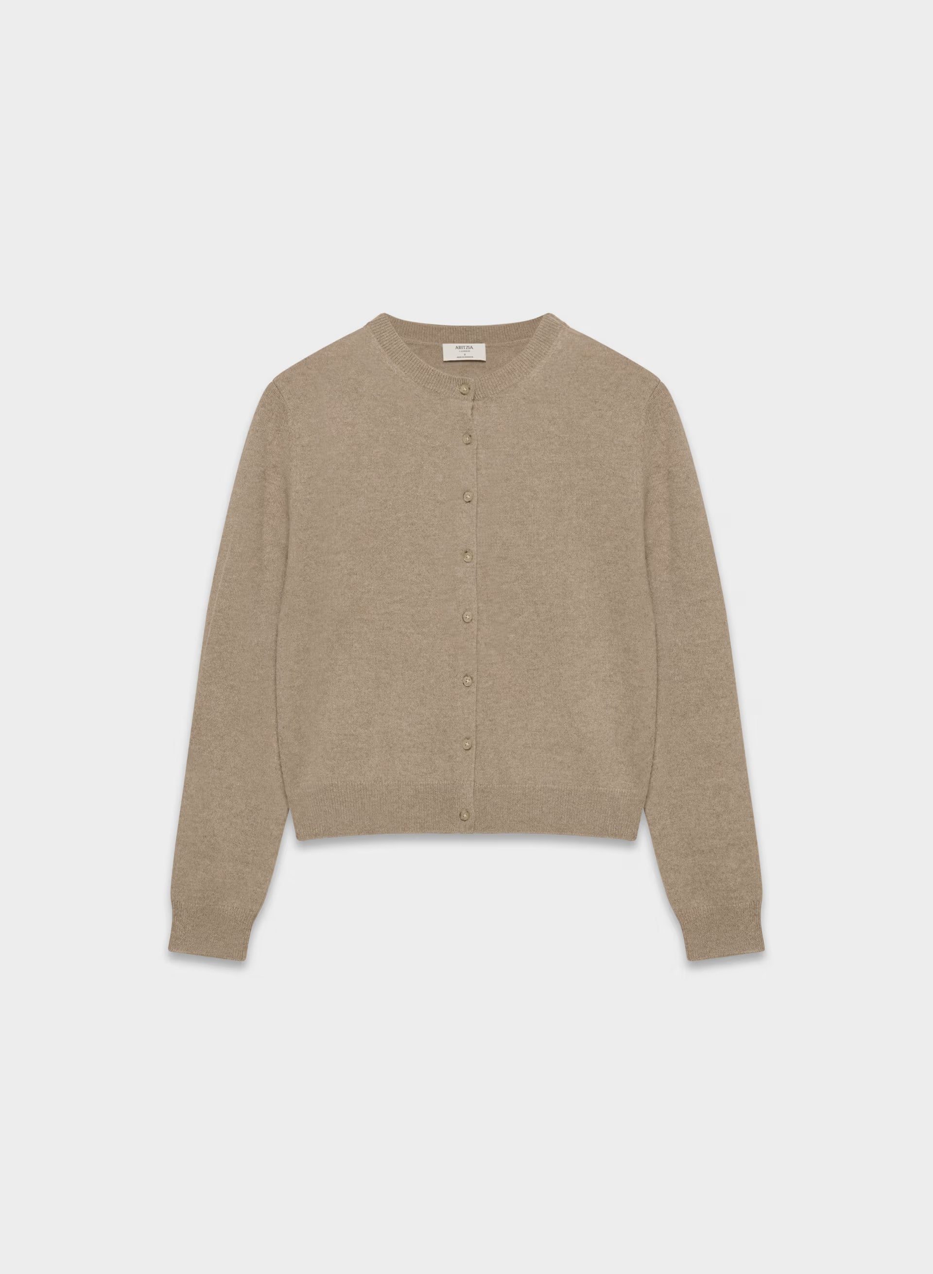 Bare Cashmere Noteworthy Cardigan - HEATHER NOMAD TAUPE