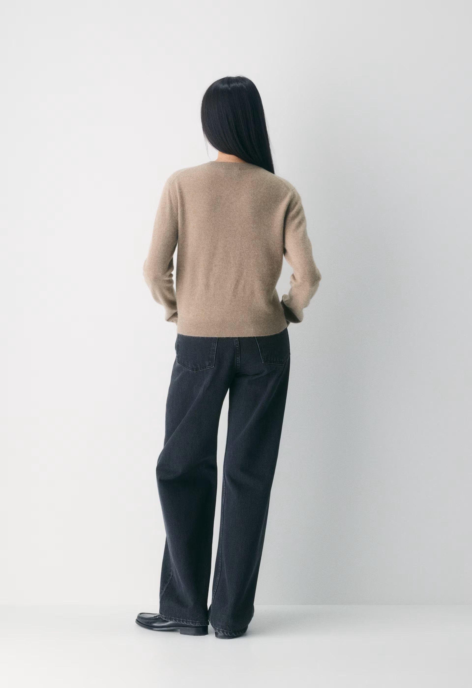 Bare Cashmere Noteworthy Cardigan - HEATHER NOMAD TAUPE
