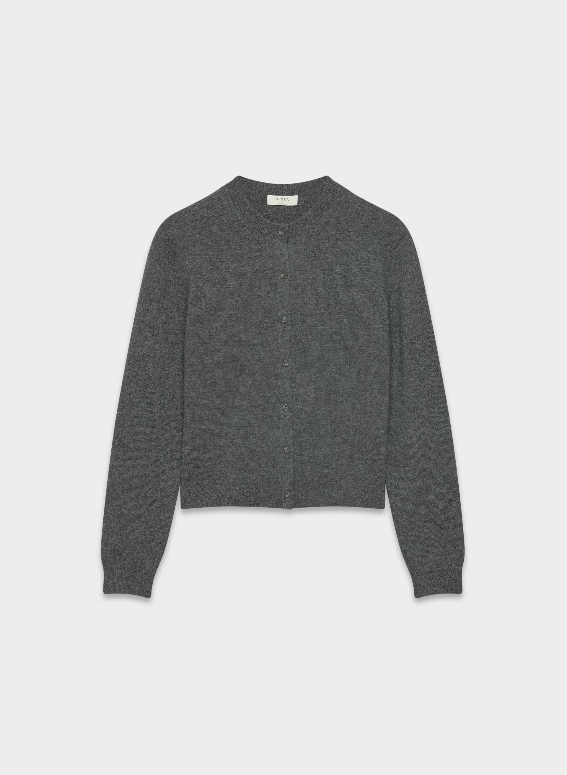 Bare Cashmere Noteworthy Cardigan - HEATHER CHARCOAL