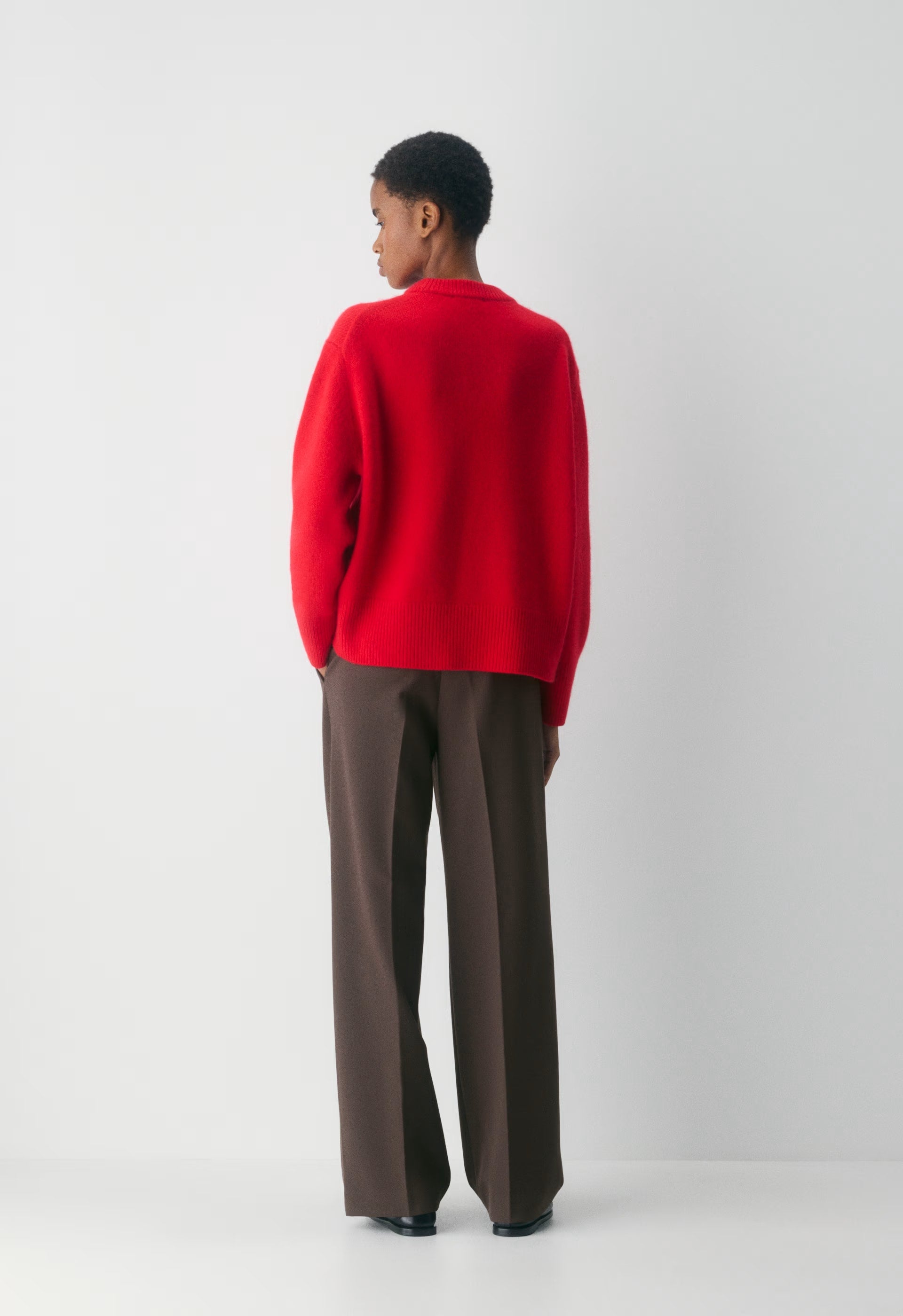 Plush Cashmere Compile Sweater - FLASHING RED