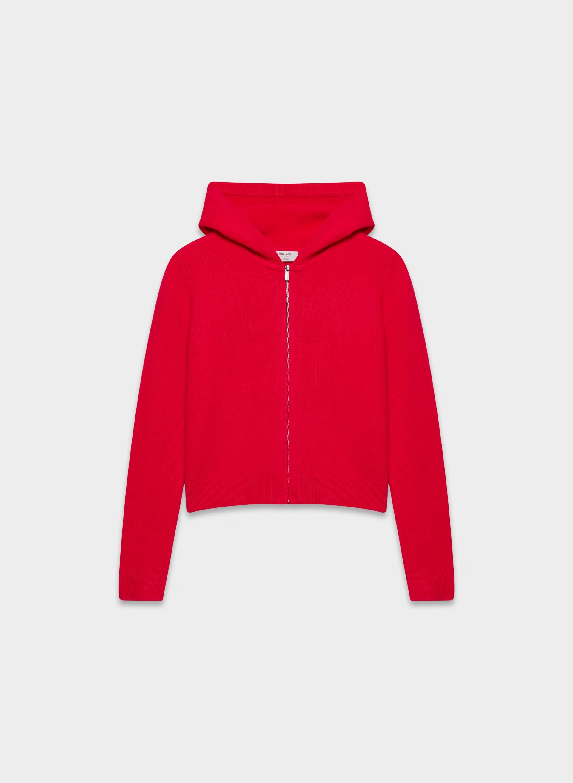 Essential Cashmere Idyllic Zip Hoodie - FLASHING RED