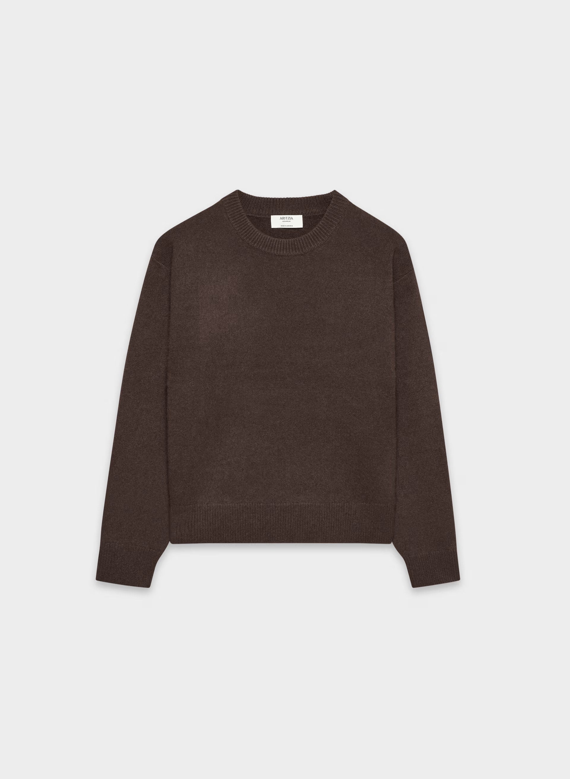 Essential Cashmere Relic Sweater - RICH MOCHA BROWN
