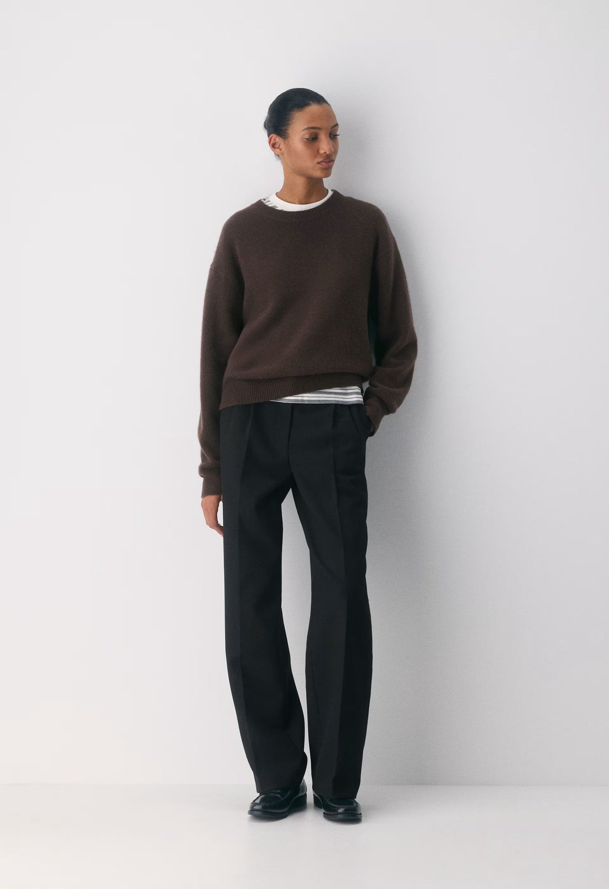Essential Cashmere Relic Sweater - RICH MOCHA BROWN