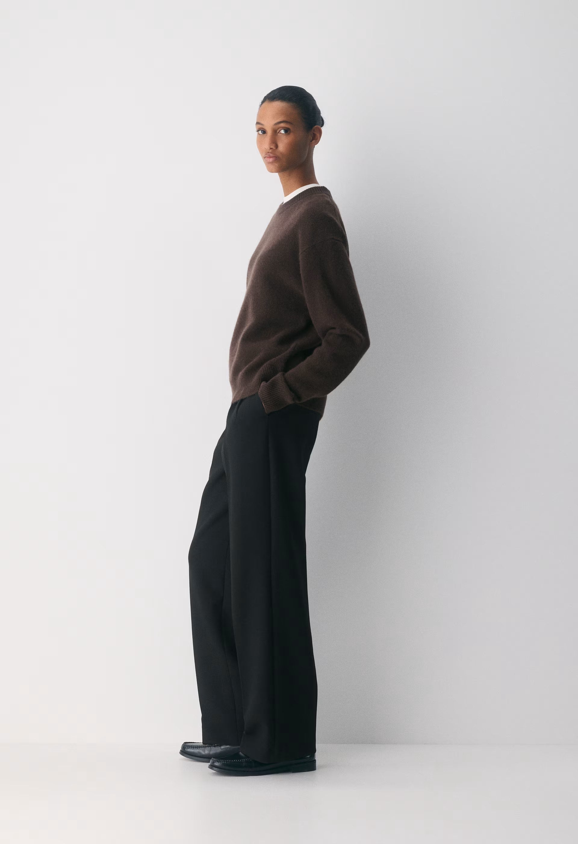 Essential Cashmere Relic Sweater - RICH MOCHA BROWN