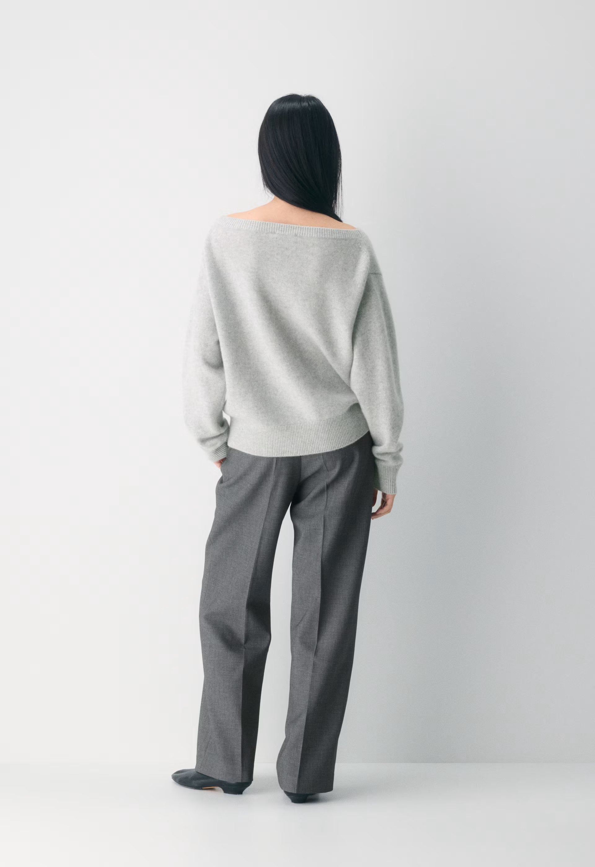 Essential Cashmere Nuance Sweater - HEATHER CHROME