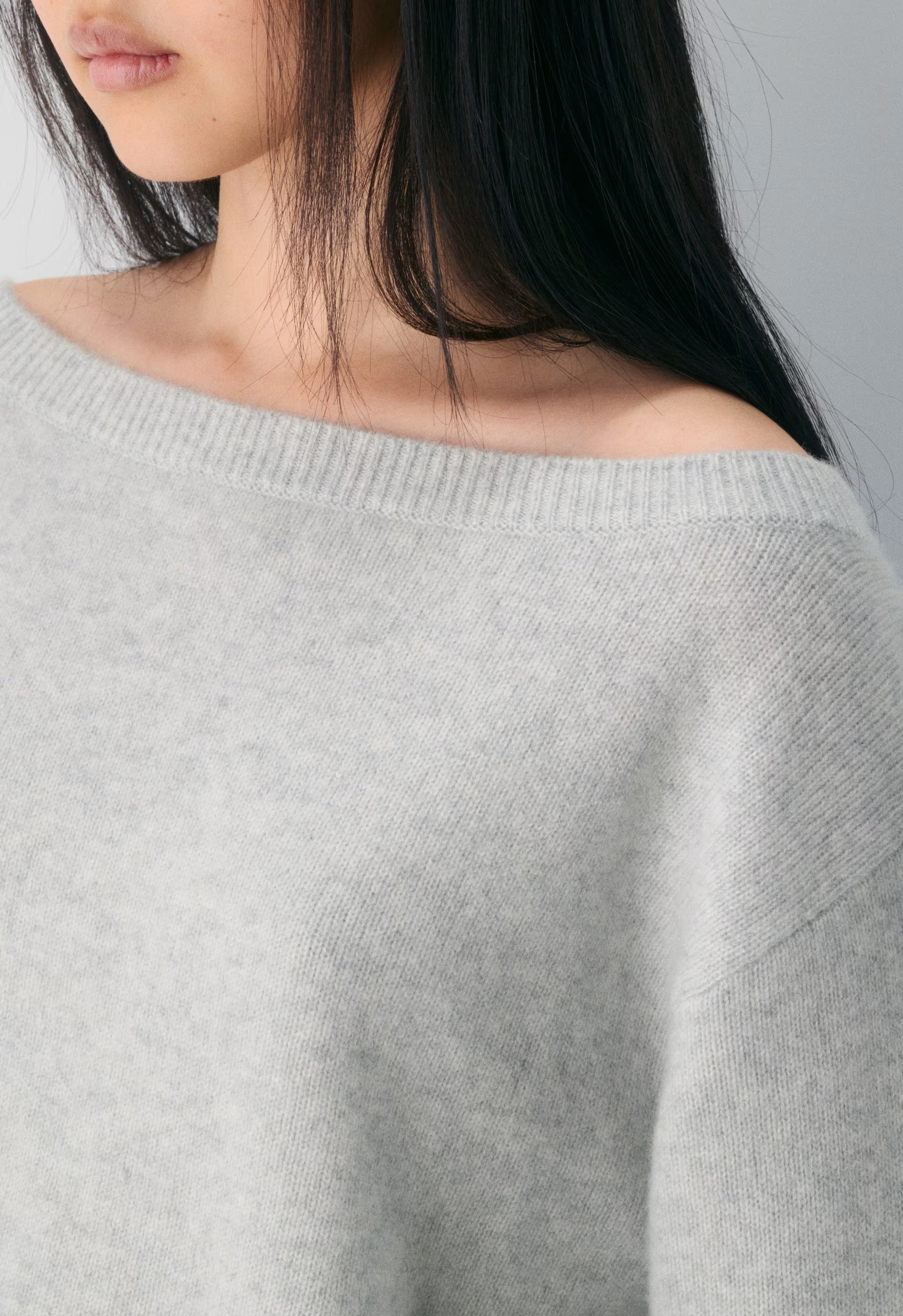 Essential Cashmere Nuance Sweater - HEATHER CHROME