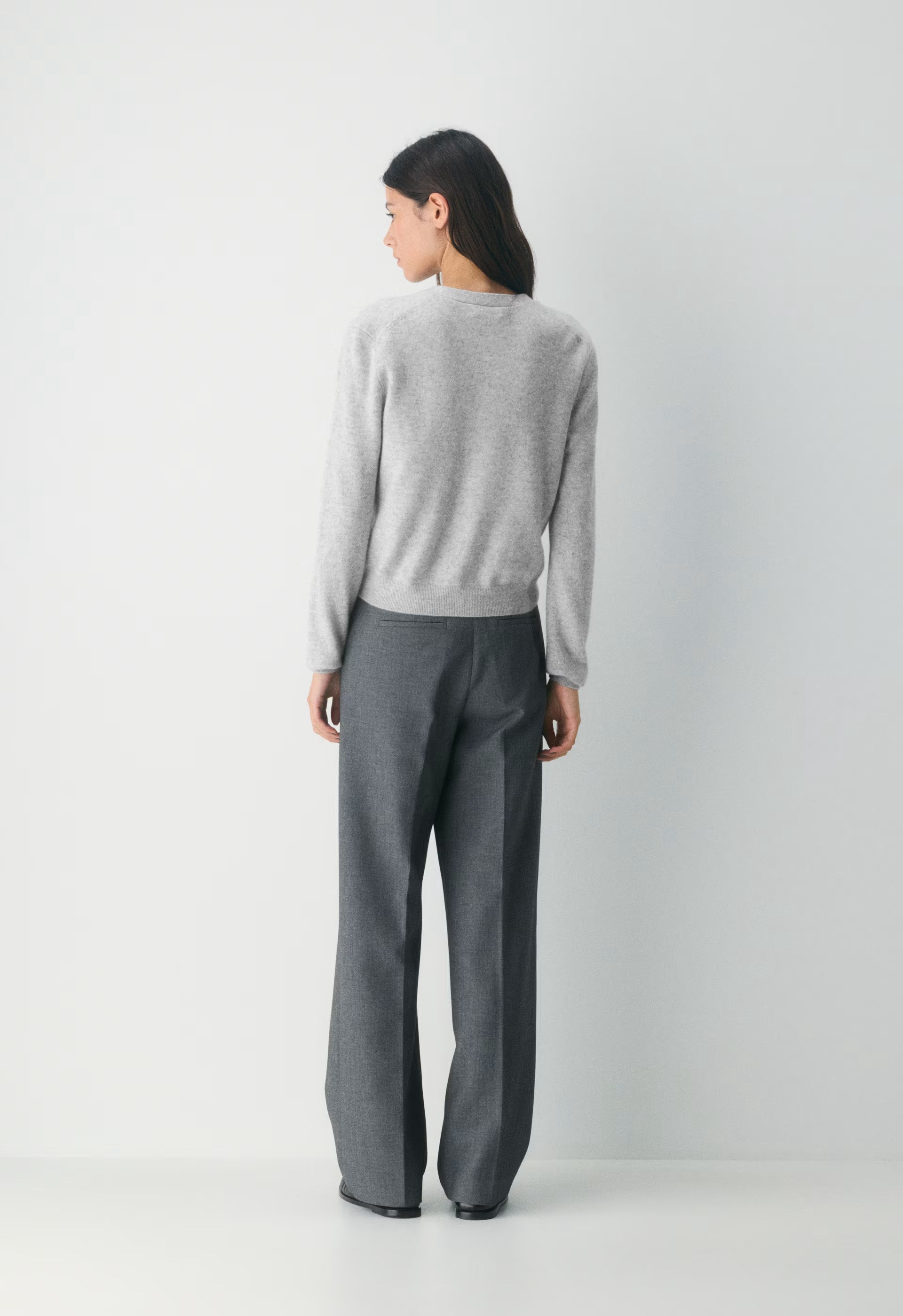 Bare Cashmere Laureate Cardigan - HEATHER CHROME
