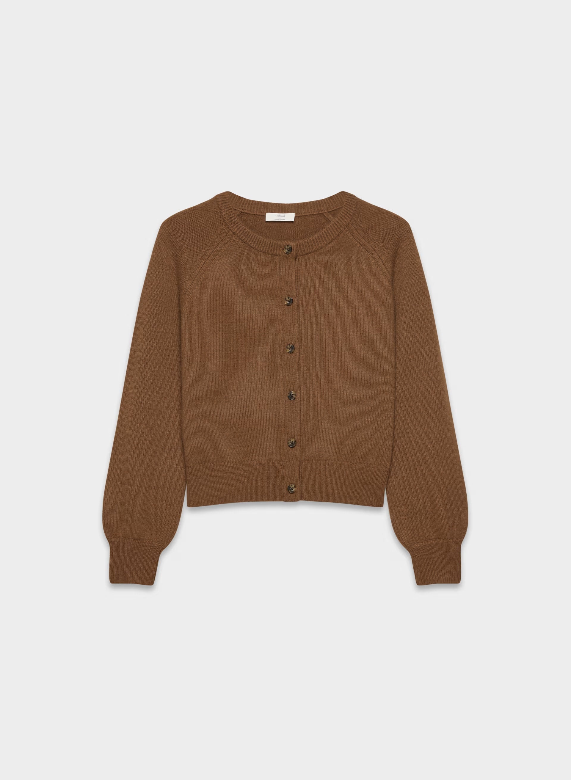 Essential Wool Cashmere London Cardigan - CHOCOLATIER BROWN