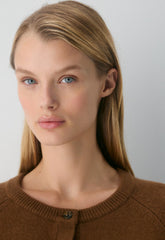 Essential Wool Cashmere London Cardigan - CHOCOLATIER BROWN