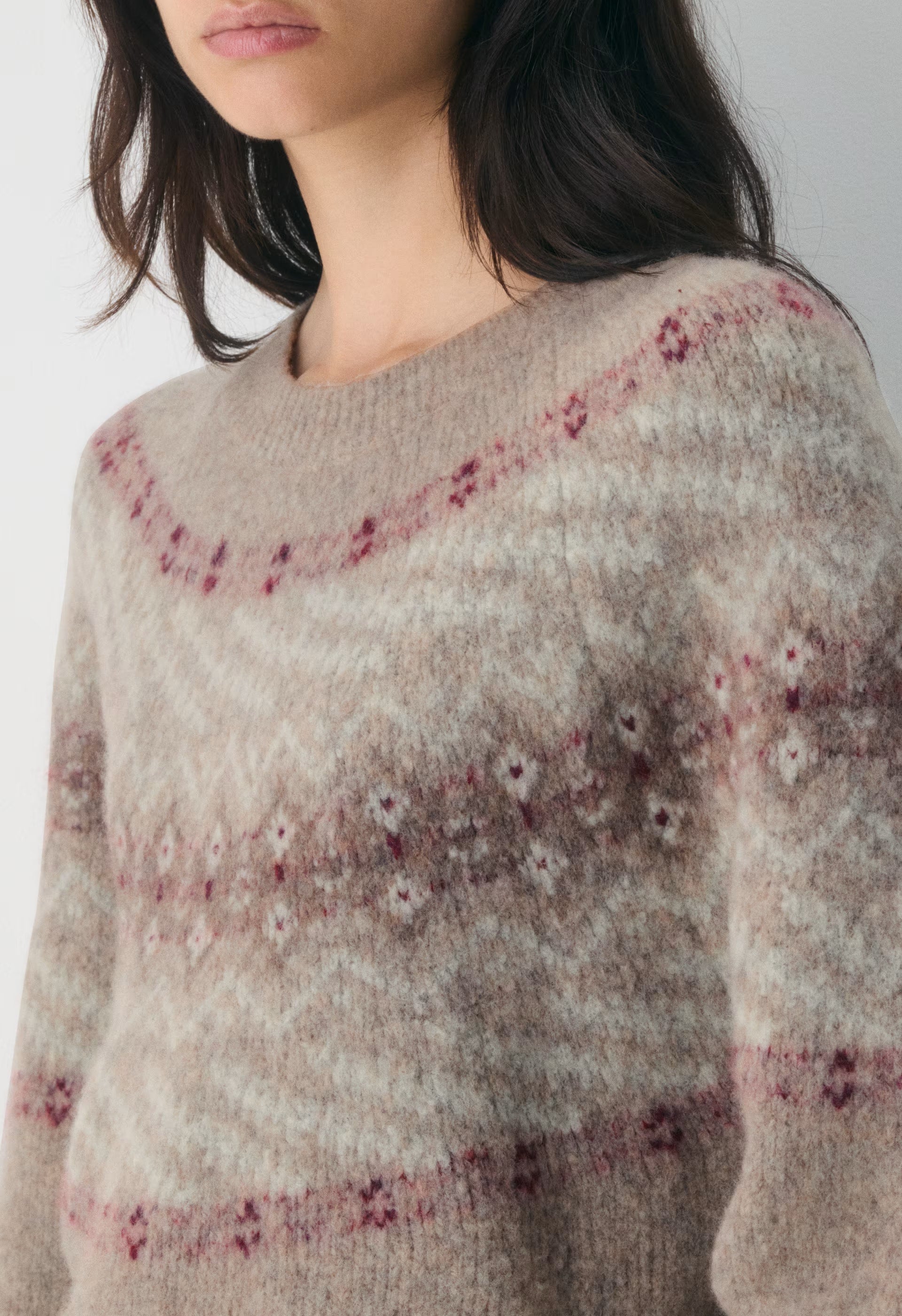 Harlow Sweater - HTHR STN GR /MULTI