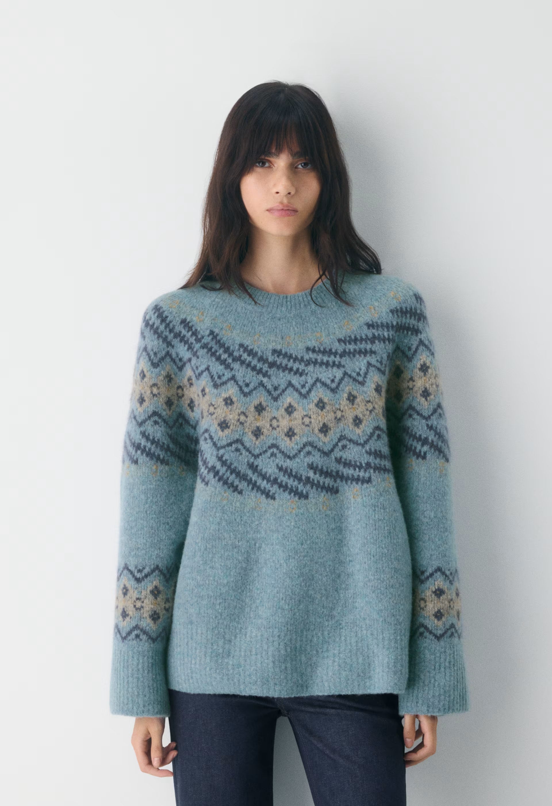 Harlow Sweater - MEDIUM BLUE /MULTI
