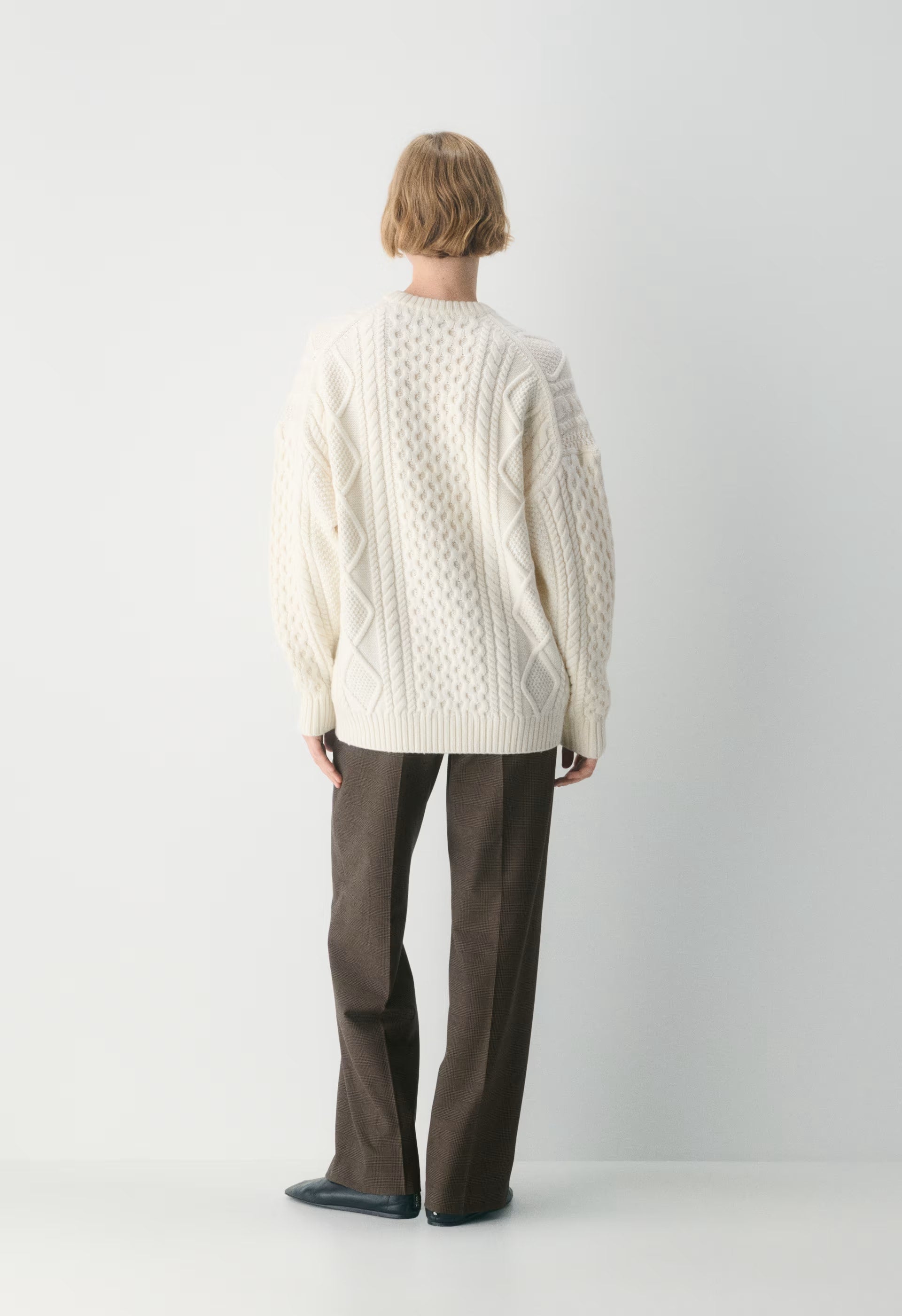 Heritage Knit Merino Wool Crew Sweater - WHISPER WHITE
