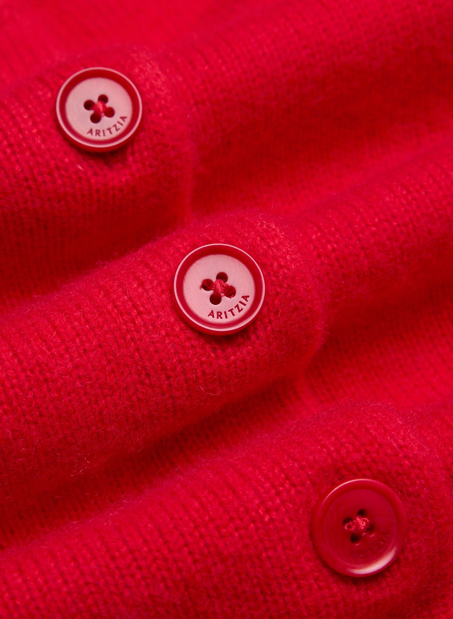 Essential Cashmere Acclaim Cardigan - FLASHING RED